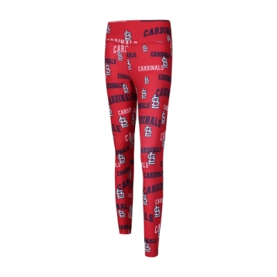 Women's St. Louis Cardinals  Red Fairway Knit Leggings by College Concepts front view