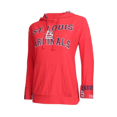 College Concept Women's St. Louis Cardinals Fairway Pajama Hoodie front view