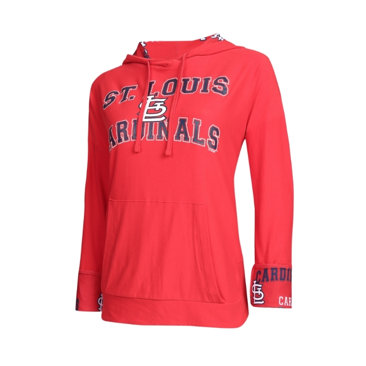 College Concept Women's St. Louis Cardinals Fairway Pajama Hoodie front view