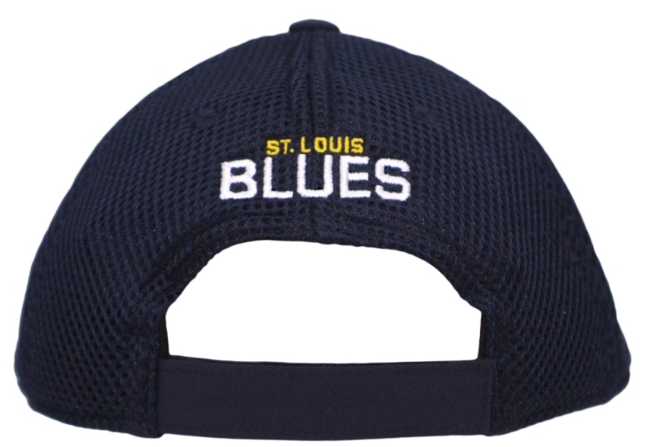 Adidas St. Louis Blues Coach STR Navy Adjustable Hat side view