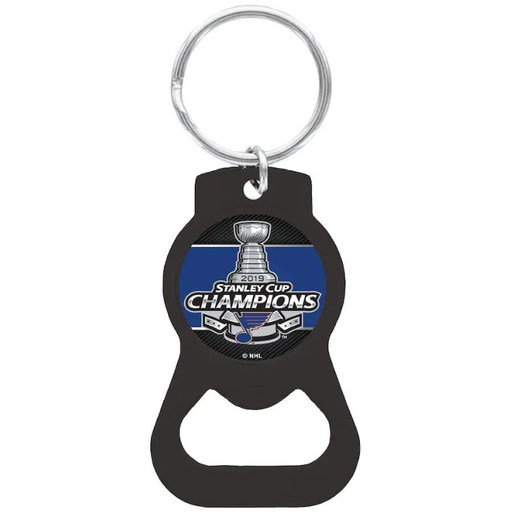 St. Louis Blues 2019 Stanley Cup Champions Bottle Opener Keychain front view