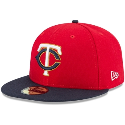 Minnesota Twins New Era Red/Navy Authentic Collection On-Field Alternate 2 59FIFTY Fitted Hat front view