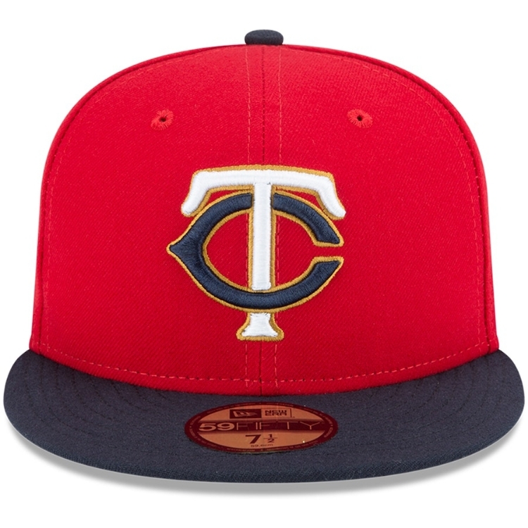 Minnesota Twins New Era Red/Navy Authentic Collection On-Field Alternate 2 59FIFTY Fitted Hat side view