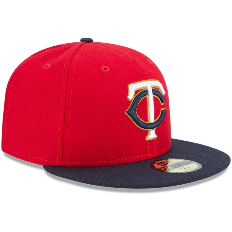 Minnesota Twins New Era Red/Navy Authentic Collection On-Field Alternate 2 59FIFTY Fitted Hat back view