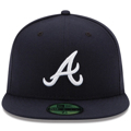 Atlanta Braves New Era Road Authentic Collection On-Field 59FIFTY Fitted Hat - Navy