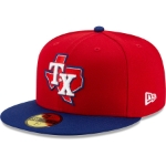 Men's Texas Rangers New Era Red/Royal 2020 Alternate 3 Authentic Collection On Field 59FIFTY Fitted Hat