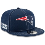New Era Navy New England Patriots 2019 NFL Sideline Road 9FIFTY Snapback Adjustable Hat