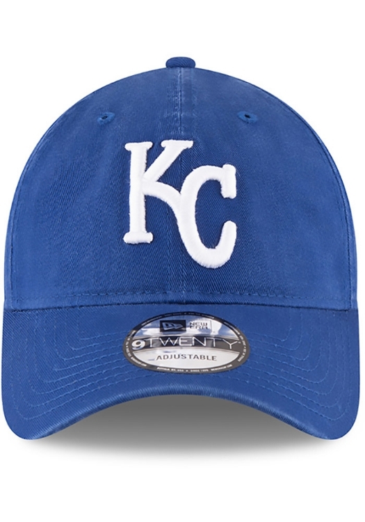 Men's Kansas City Royals New Era Blue Core Classic 9TWENTY Adjustable Hat detail view