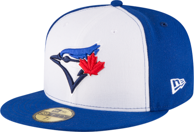 Men's Toronto Blue Jays New Era White/Royal 2017 Alternate Authentic Collection On-Field 59FIFTY Fitted Hat front view
