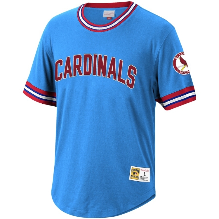 St. Louis Cardinals Mitchell & Ness Cooperstown Collection Wild Pitch Jersey T-Shirt - Light Blue side view