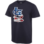 Men's St. Louis Cardinals Fanatics Branded Navy 2019 Stars & Stripes Primary Logo Banner Wave T-Shirt