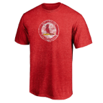 Men's St. Louis Cardinals Fanatics Branded Red True Classics Throwback Logo Tri-Blend T-Shirt