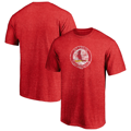 Men's St. Louis Cardinals Fanatics Branded Red True Classics Throwback Logo Tri-Blend T-Shirt