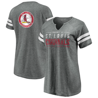 St. Louis Cardinals Fanatics Traditional Notch Neck Women's Tee front view