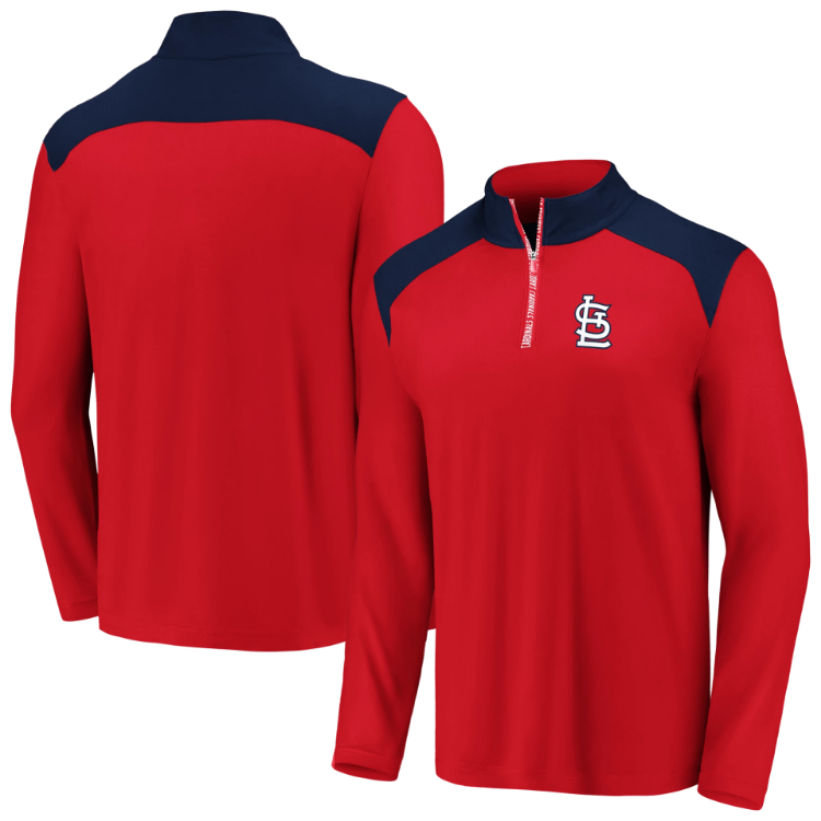 St. Louis Cardinals Fanatics 1/2 Zip Team Scrimmage Fleece front view