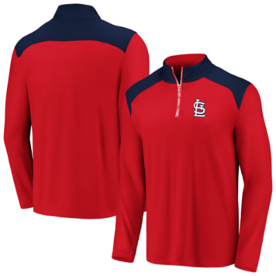 St. Louis Cardinals Fanatics 1/2 Zip Team Scrimmage Fleece front view