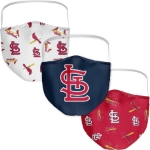 St. Louis Cardinals Fanatics Branded Adult All Over Logo Face Covering 3-Pack