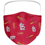 St. Louis Cardinals Fanatics Branded Adult All Over Logo Face Covering 3-Pack