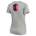 Women's St. Louis City SC Fanatics Branded Heather Gray Our City Our Spirit V-Neck T-Shirt