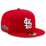 Men's St. Louis Cardinals New Era Red 2020 Postseason Side Patch 59FIFTY Fitted Hat