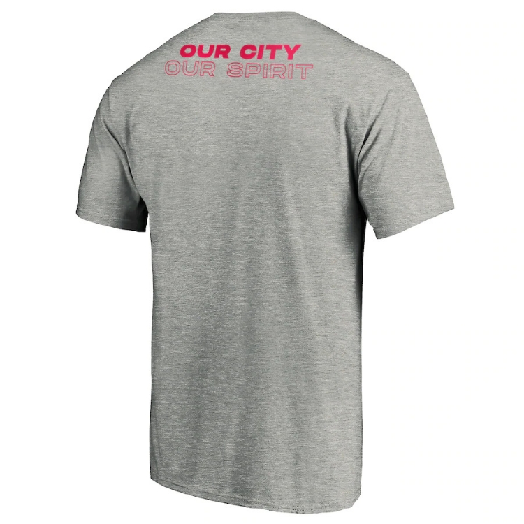 Men's St. Louis City SC Fanatics Branded Heather Gray Our City T-Shirt side view