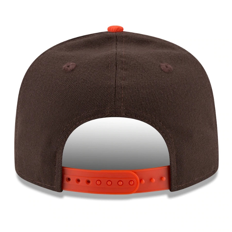 Men's Cleveland Browns New Era Brown/Orange Basic 9FIFTY Adjustable Snapback Hat detail view