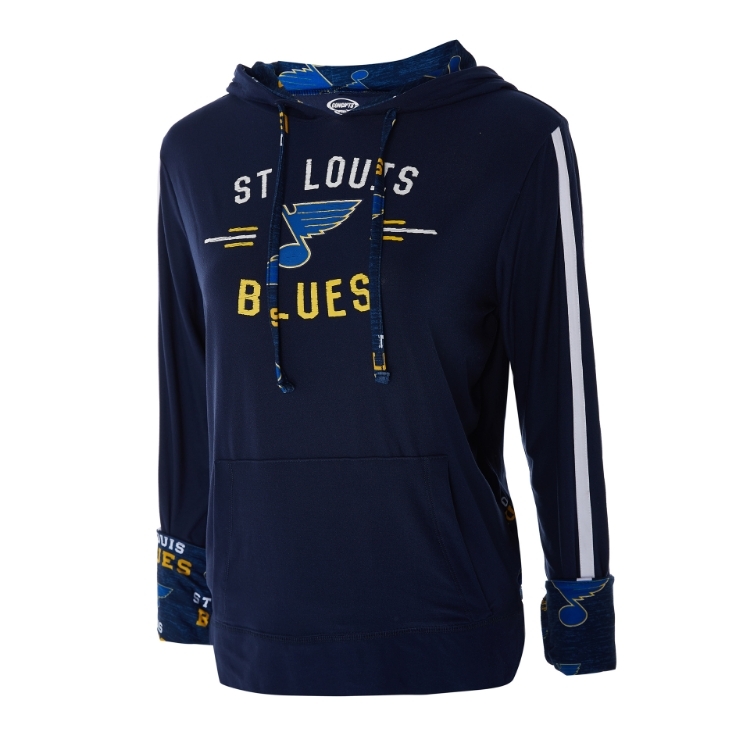 St. Louis Blues Ladies Zest Knit Hoodie by College Concepts front view
