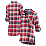 Women's St. Louis Cardinals Concepts Sport Red/Navy Breakout Flannel Long Sleeve Nightshirt