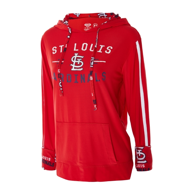 College Concept Women's St. Louis Cardinals Zest Hooded Top front view