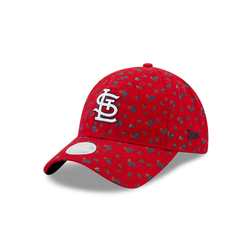 Women's St. Louis Cardinals New Era Red Floral  9TWENTY Adjustable Hat