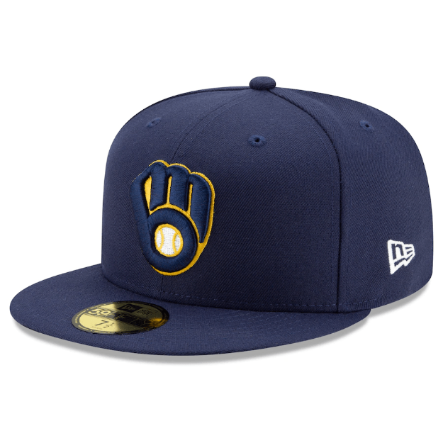 Men's Milwaukee Brewers New Era Navy Home 2020 Authentic Collection On-Field 59FIFTY Fitted Hat