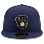 Men's Milwaukee Brewers New Era Navy Home 2020 Authentic Collection On-Field 59FIFTY Fitted Hat