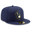 Men's Milwaukee Brewers New Era Navy Home 2020 Authentic Collection On-Field 59FIFTY Fitted Hat