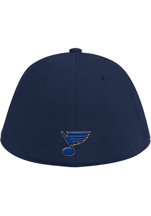 Adidas St Louis Blues Mens Navy Blue Baseball Fitted Hat back view