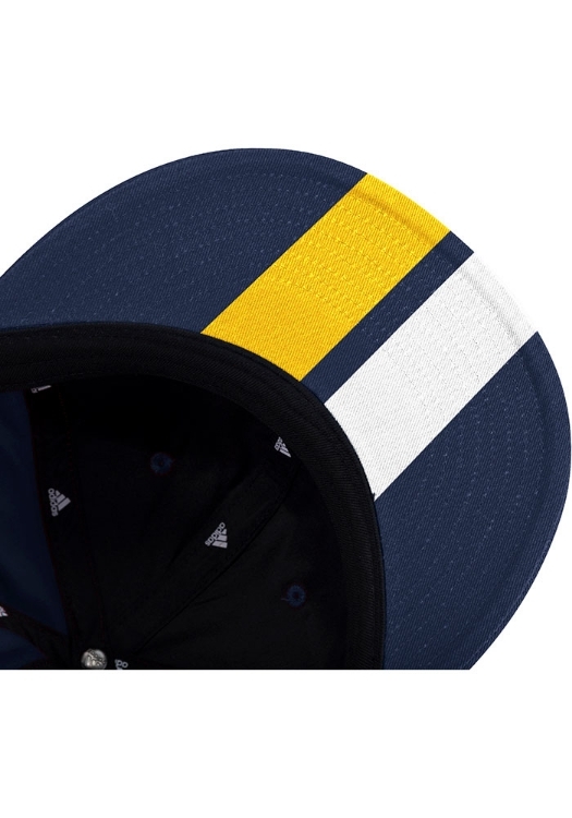 Adidas St Louis Blues Mens Navy Blue Baseball Fitted Hat detail view