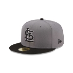 New Era St. Louis Cardinals Men's Grey/Black 2T 59FIFTY Fitted Hat 