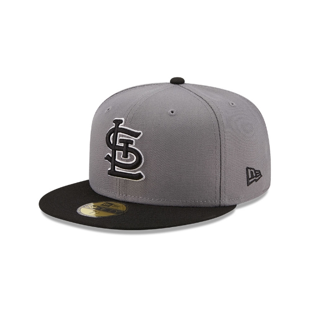 New Era St. Louis Cardinals Men's Grey/Black 2T 59FIFTY Fitted Hat 