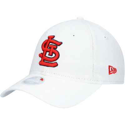 Youth St. Louis Cardinals New Era Core Classic II 9TWENTY Adjustable Hat – White front view