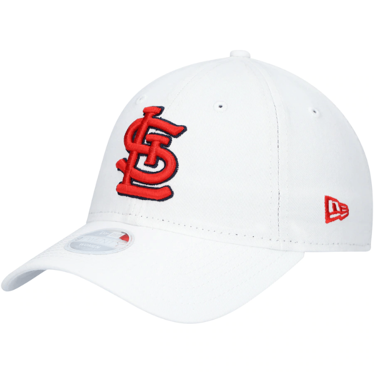 Youth St. Louis Cardinals New Era Core Classic II 9TWENTY Adjustable Hat – White front view