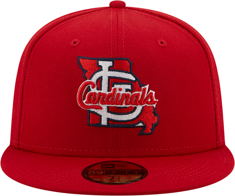 New Era St. Louis Cardinals Red Local 59FIFTY Fitted Hat back view