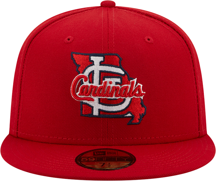 New Era St. Louis Cardinals Red Local 59FIFTY Fitted Hat back view