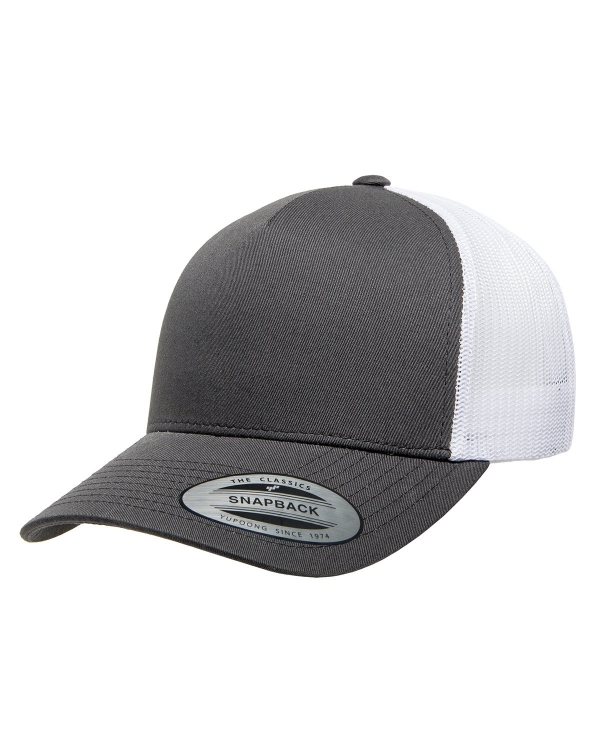 6506 Yupoong Adult 5-Panel Retro Trucker Cap side view
