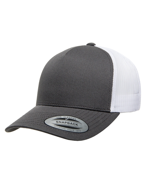 6506 Yupoong Adult 5-Panel Retro Trucker Cap 