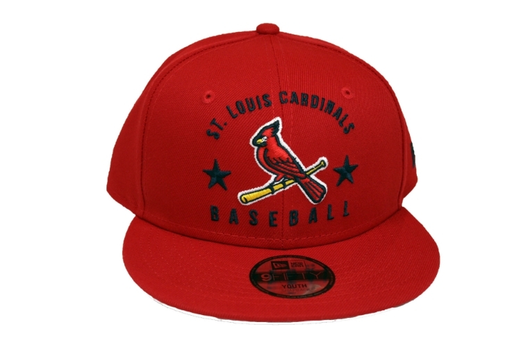 St. Louis Cardinals New Era Youth 2020 Arched Snapback  950 Hat - Red front view