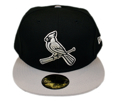 St. Louis Cardinals Custom Noir New Era 5950 Black/Grey Fitted Cap