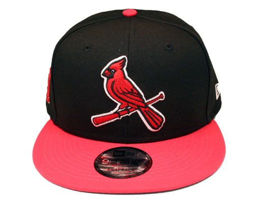 St. Louis Cardinals Custom Lava Pink/Black New Era 5950 Snapback Cap
