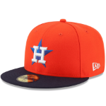 Houston Astros New Era Alternate Authentic Collection On-Field 59FIFTY Fitted Hat - Orange/Navy