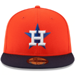 Houston Astros New Era Alternate Authentic Collection On-Field 59FIFTY Fitted Hat - Orange/Navy