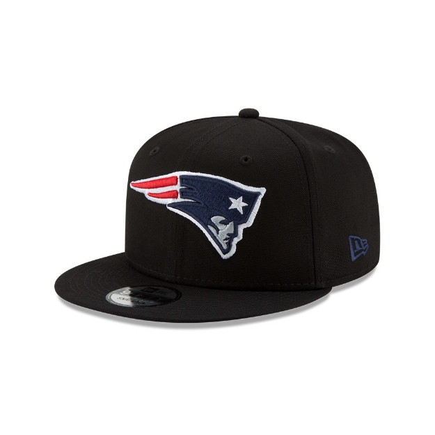 Men's New England Patriots New Era Black Basic 9FIFTY Adjustable Snapback Hat