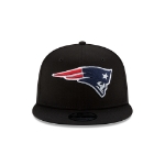 Men's New England Patriots New Era Black Basic 9FIFTY Adjustable Snapback Hat